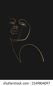 Surreal Rostros una línea, dibujo de caras y peinados, concepto de moda, belleza de la mujer, minimalista, bonito . Retratos contemporáneos con un resultado positivo 