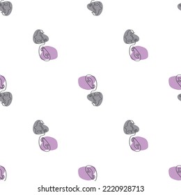 Surreal gegenüber einem einzeiligen Muster. Abstraktes minimalistisches Kunstdesign für Druck, Cover, Tapete, Minimale und natürliche Wandkunst. Vektorgrafik auf weißem Hintergrund.