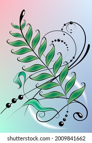 Surreal-Blüte
Muster. Line Art. Abstrakter Hintergrund.