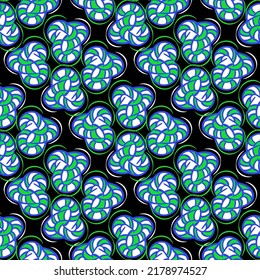 surreal intertwined
spiral seamless pattern vector illustration