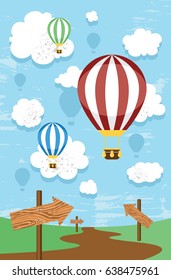 Surreal landscape . Vector illustration 