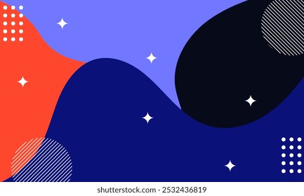 Ilustración minimalista surrealista con atmósfera estrellada