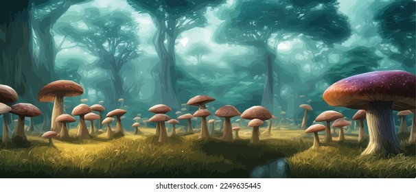 Surreal mushroom landscapes 