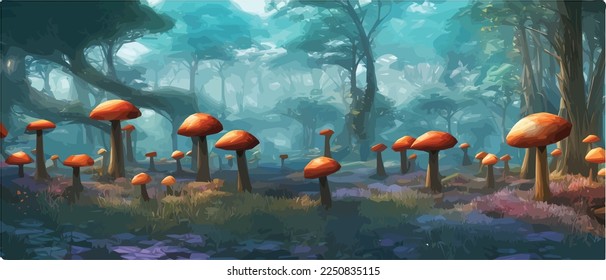 Surreal mushroom landscapes 