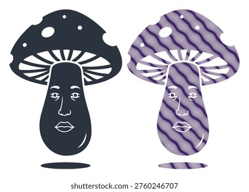 Surreal mushroom man and