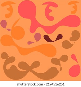 Surreal pattern shapes with muted color tones