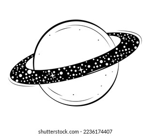 surreal saturn design with the space on it