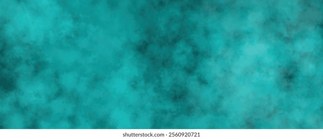 Surreal Smoky Atmosphere in Dark Aqua Tones Evoking a Sense of Mystery and Calm for Use in Digital Artworks
