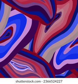 Surreal smooth gradient shapes. For design, print, wallpaper. fabrics, paper. Vector overlapping seamless pattern.	
