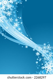 Surreal snowflakes design