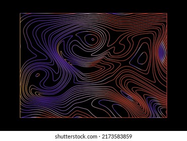 Surreal trippy abstract background with thin holographic flowing lines on a dark background.