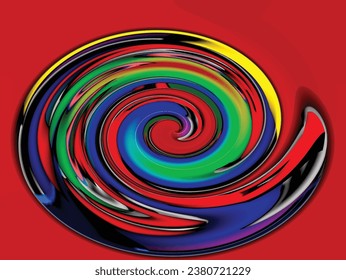 Surreal twirl rounded patterns is modern abstract artwork multicolor design ,great for valentine and Christmas gift ,textile and fabric  ,book cover ,website and different print purposes