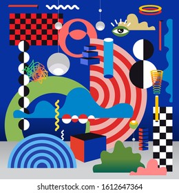 Surreal vector poster. Abstract Pattern Background