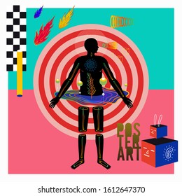 Surreal vector poster. Abstract Pattern Background
