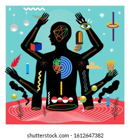 Surreal vector poster. Abstract Pattern Background