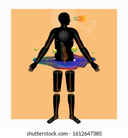 Surreal vector poster. Abstract Pattern Background