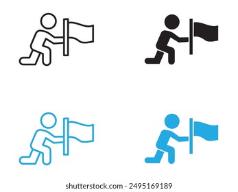 Surrender capitulate give up icon black and white vector outline sign
