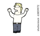 surrendering man cartoon