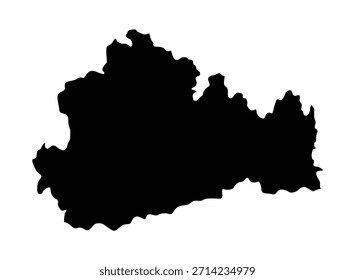 Ilustración de silueta de Vector de mapa de Surrey aislada. Territorio en el sudeste de Inglaterra, Gran Bretaña, Reino Unido. Mapa de la región de la provincia de Inglaterra. Anuncio de emblema del mapa de Surrey.