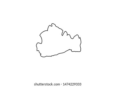 Surrey outline map England region United Kingdom country state