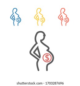 Surrogacy line icon. Vector signs for web graphics.
