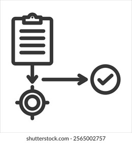 Surrogate Endpoint Outline Icon Vector Illustration