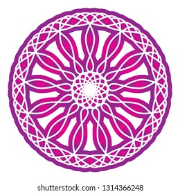 Surround abstract blossom. Kaleidoscope geometric vector decorative round ornaments mandala. 