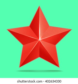 Surround a big red star on a green background. Item rewards-level rise, success