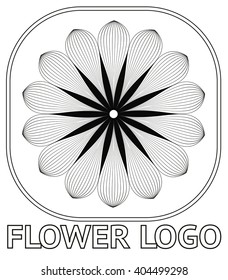 surround the logo flower on white