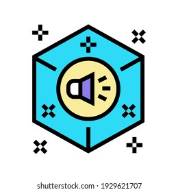vector de icono de color de sonido envolvente. señal de sonido envolvente. ilustración de símbolo aislado