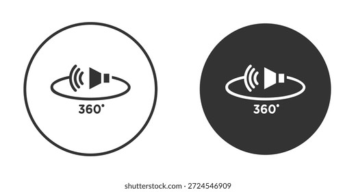 Surround sound icon clipart vector designs for graphic projects