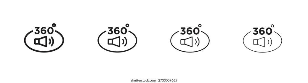 Designvorlage für Surround-Sound-Symbole für Web- und mobile Benutzeroberflächenelemente