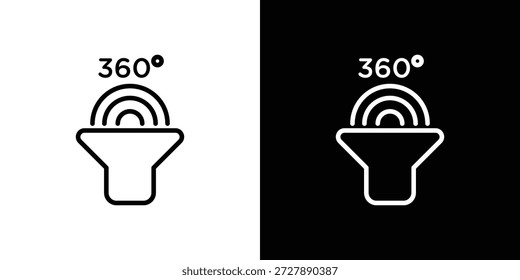 Surround-Sound-Symbol. Isoliertes Objekt auf schwarz-weißem Hintergrund.