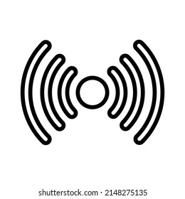 Surround Sound Icon. Line Art Design einzeln auf weißem Hintergrund