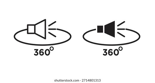 Pacote de ícones de som surround. Elemento de design de ícone de vetor plano.