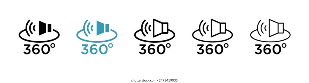 Surround-Sound-Icon-Pack. Linienart EPS 10