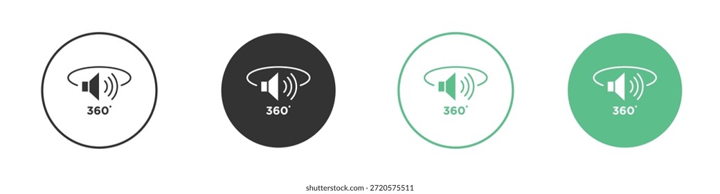 Piktogramme für Surround-Sound. Vektor eps 10