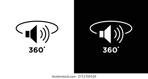 Icono de sonido envolvente Establecer colección. Silueta de Vector.