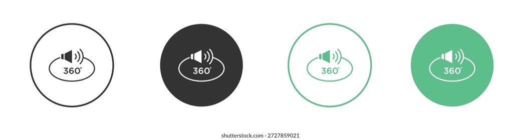 Surround sound icon in solid style can be used for web, mobile, ui