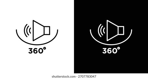 Icono de sonido envolvente. línea delgada para Web y móvil, estilo minimalista moderno