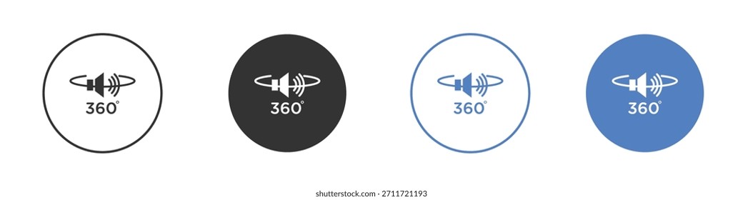 Icono de sonido envolvente Diseño de línea delgada. Gráfico de Vector. EPS 10