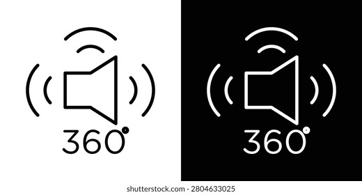 Surround sound icon Thin line illustration vector.