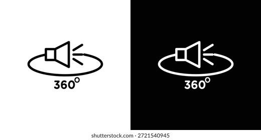 Surround sound icon in trendy stroke thin linear style.