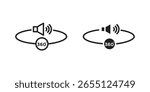 Surround sound icon vector design. set web icons