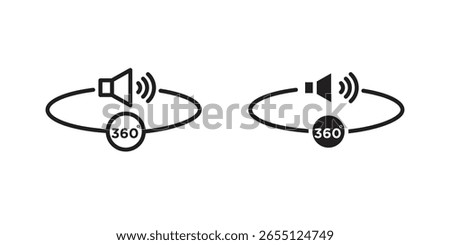 Surround sound icon vector design. set web icons