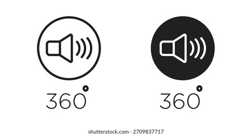 Icono de sonido envolvente Vector modernos diseños planos y de trazo