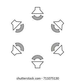 Surround Sound Symbols Icon, Vector Illustration.