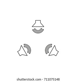Surround sound symbols icon, vector illustration.