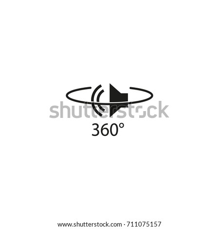 Surround sound symbols icon, vector illustration.