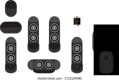 Surround Sound System Environmental Audio 5.1 